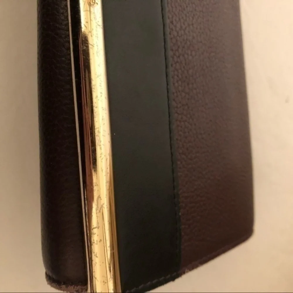 Chloe See by Chole burgundy and black clutch bag